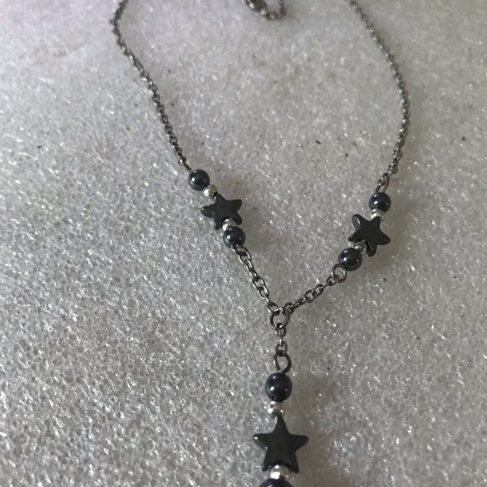 Star Pendant Hematite Necklace - Women Jewelry